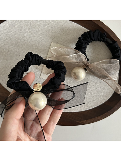 Gifty - Minimal Bow Detail Ponytail Hair Tie