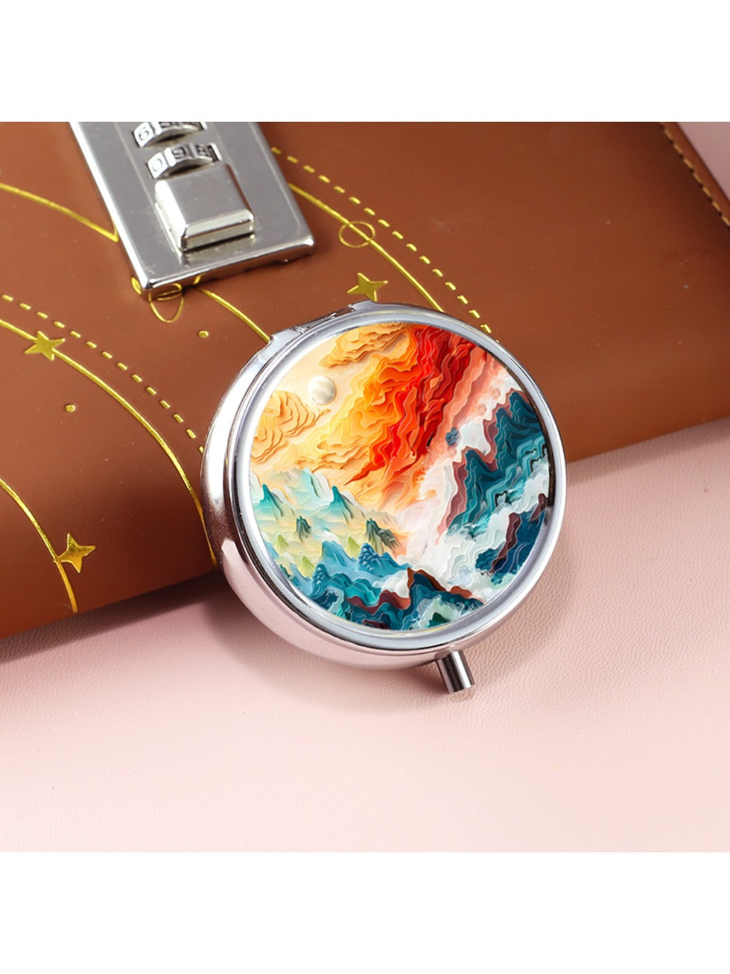 Mirroray - Cute Triple Compartment Round Compact Mirror