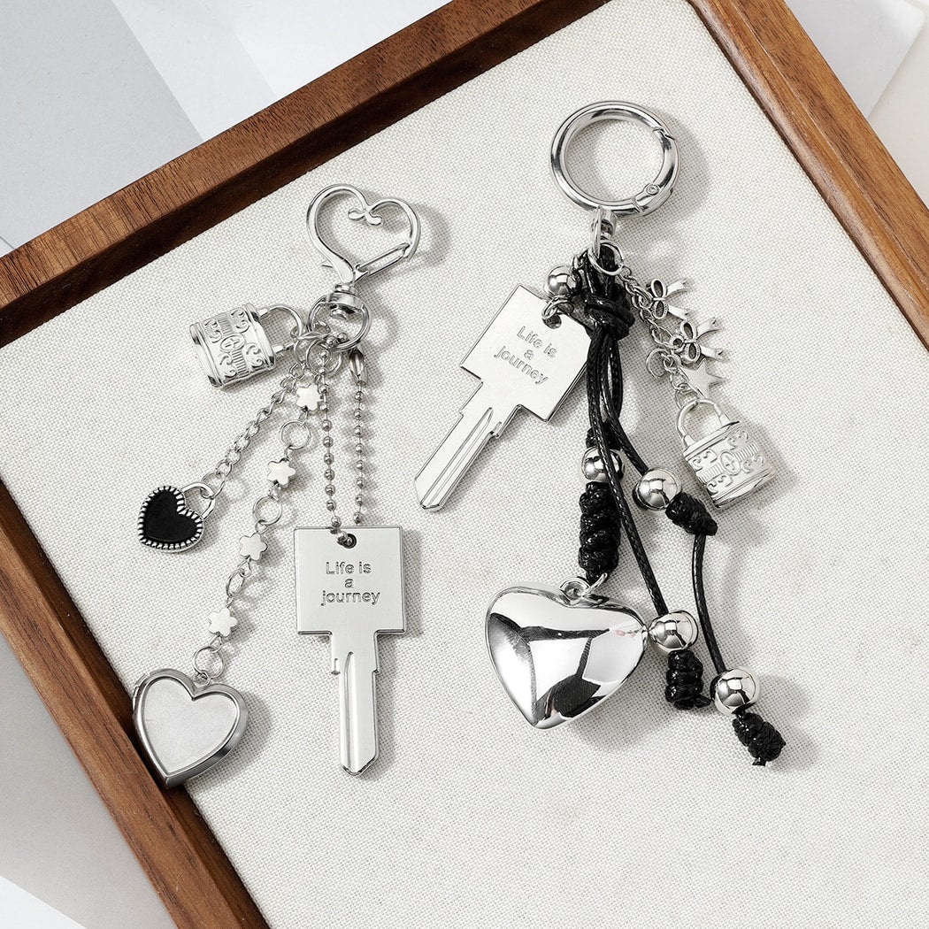 Keypus - Key and Heart Charm Minimalist Keychain