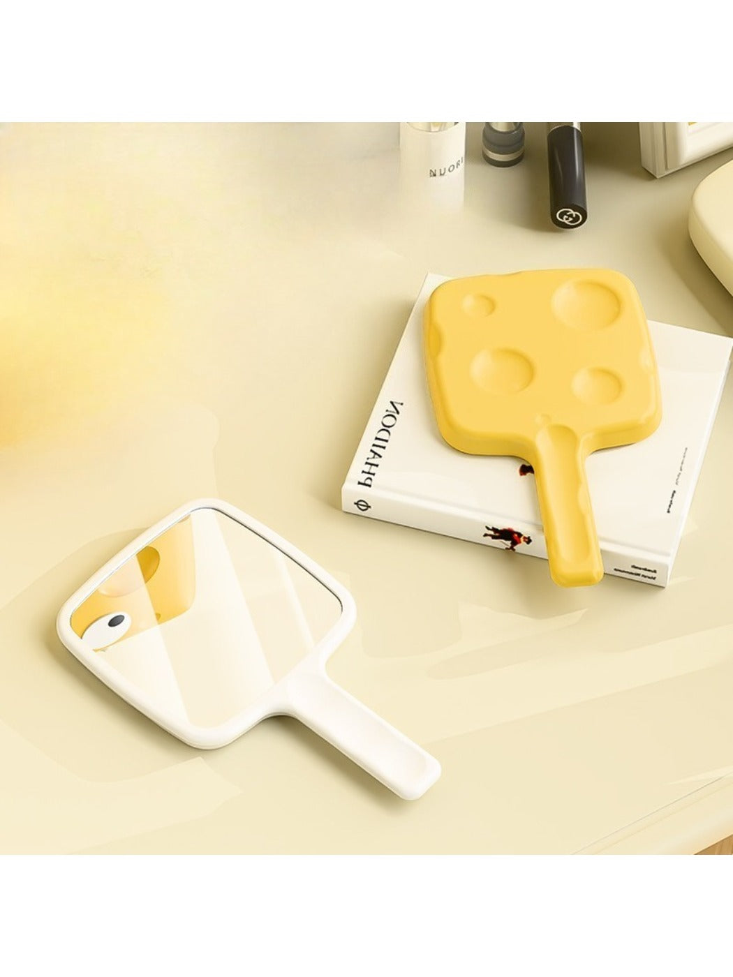 Mirroray - Cute Handheld Cheese Makeup Mirror