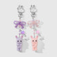 Keypus - Cute Bunny Bow Charm Decorative Keychain