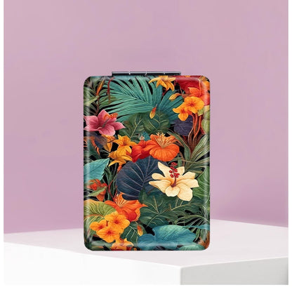 Mirroray - Tropical Print Folding Handheld Makeup Mirror