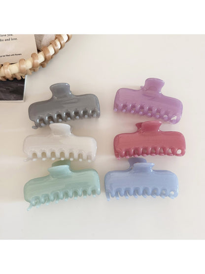 Beau - Glossy Square PC Alloy Hair Claw Clip