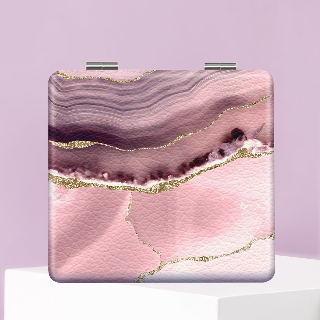 Mirroray - Marble Print Folding Touch-Up Makeup Mirror