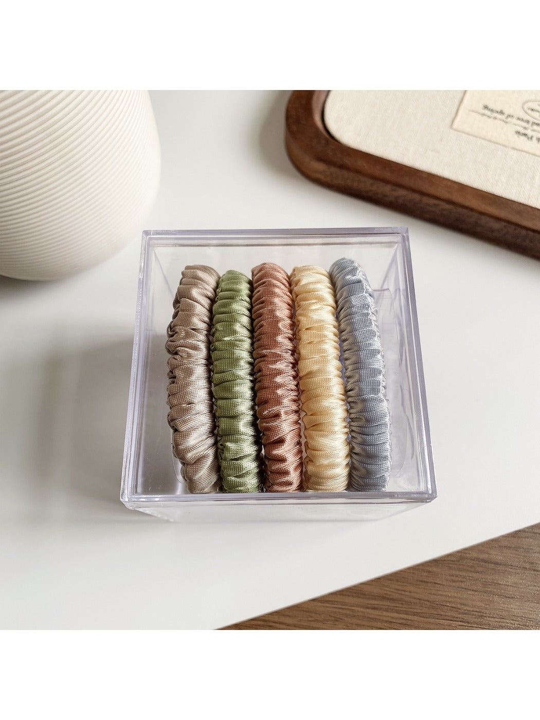 Gifty - Minimalist Satin Sausage-Shaped Hair Tie