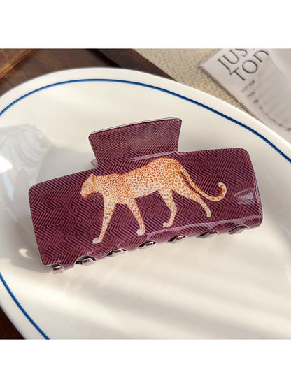 Beau - Leopard Pattern Print Hair Clip
