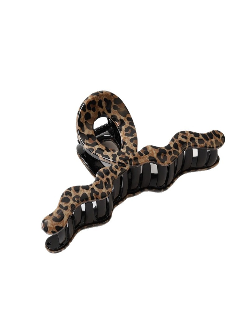 Beau - Leopard Print PC Cross Design Claw Clip