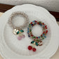 Gifty - Cherry Hair Tie Bracelet Two Way Ponytail Holder