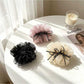 Beau - Polyester Mesh Gathered Bow Detail Claw Clip