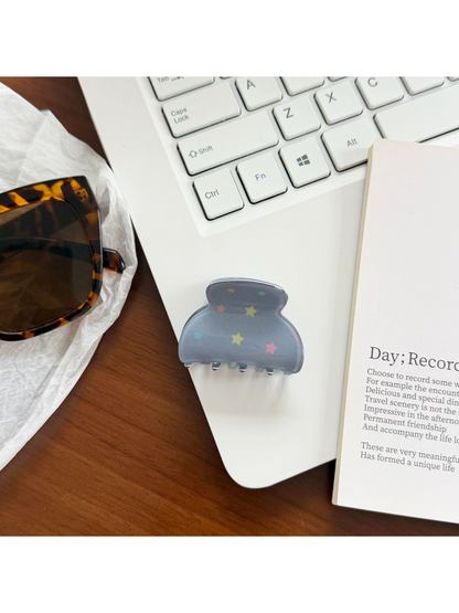 Beau - Star Pattern Glossy Acetate Claw Clip