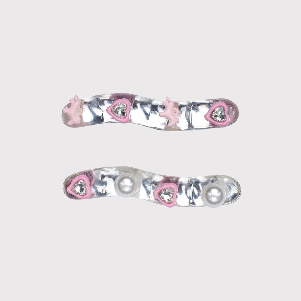 Beau - Cute Heart and Pony Accent Hair Clip