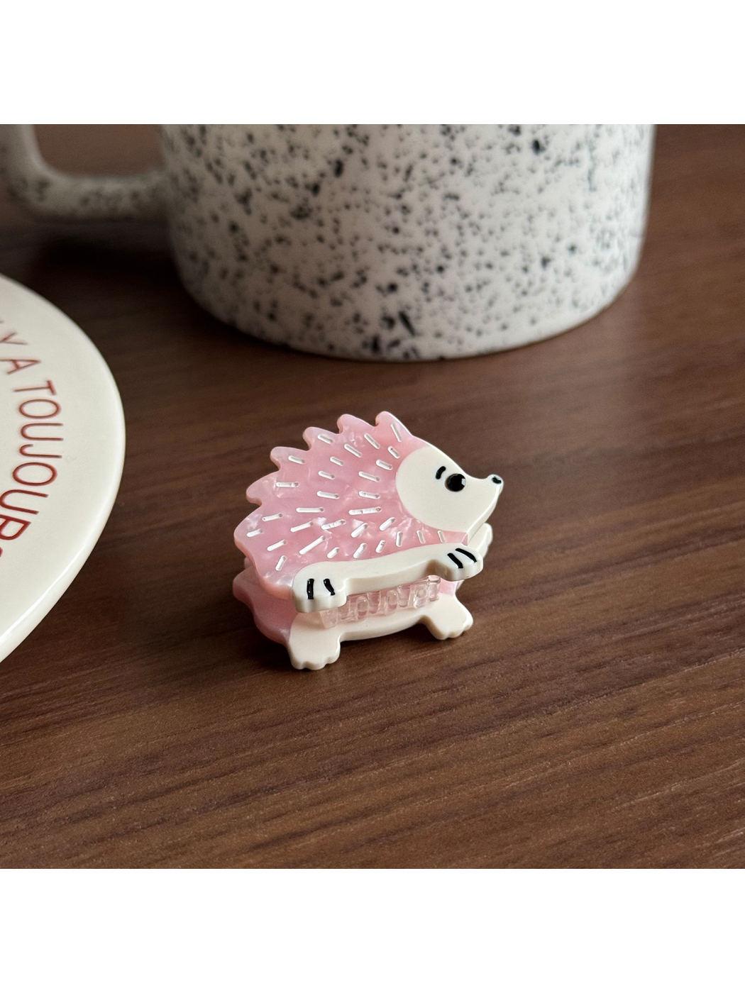 Beau - Cartoon Hedgehog Acetate Side Claw Clip