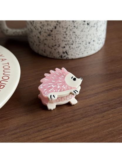 Beau - Cartoon Hedgehog Acetate Side Claw Clip