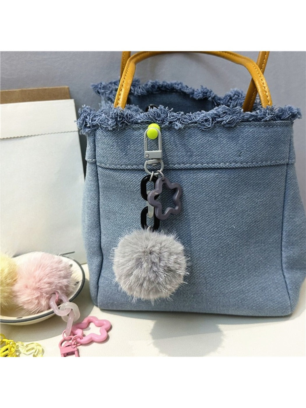 Keypus - Single Pompom Bag Charm Keychain