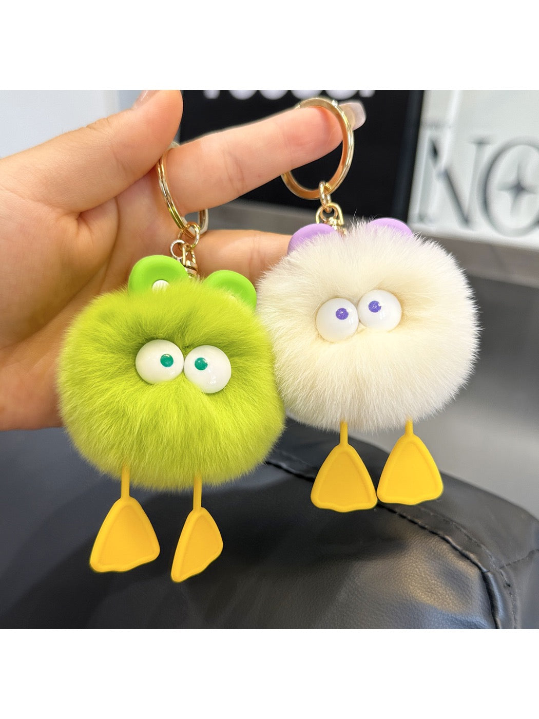 Keypus - Fluffy Duck Keychain For Bags Backpacks