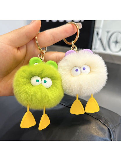 Keypus - Fluffy Duck Keychain For Bags Backpacks