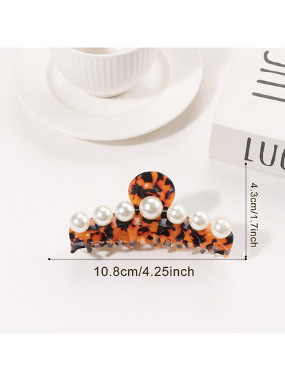 Beau - Stylish Beaded Half Round Claw Clip