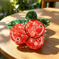Close-up of Beau 3D fruit shape claw clip hinge and clasp mechanism