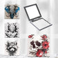 Mirroray - Gothic Skull Print Portable Folding Mirror