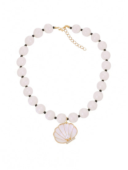 Nozari - Beaded Clavicle Pendant Necklace