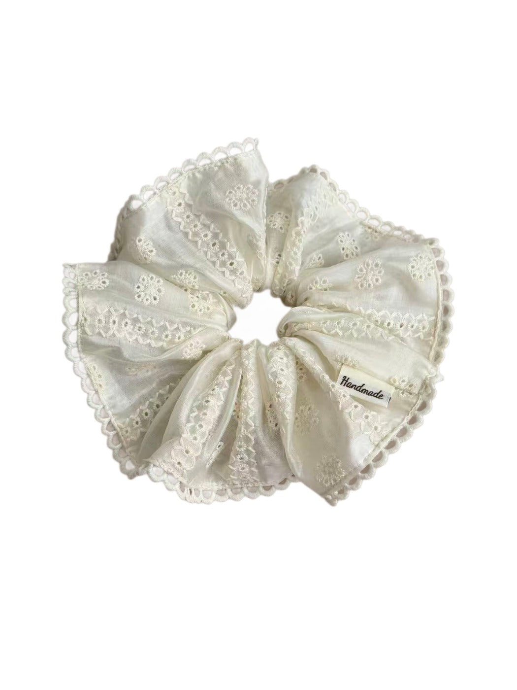 Gifty - Floral Lace Ruffle Polyester Scrunchie