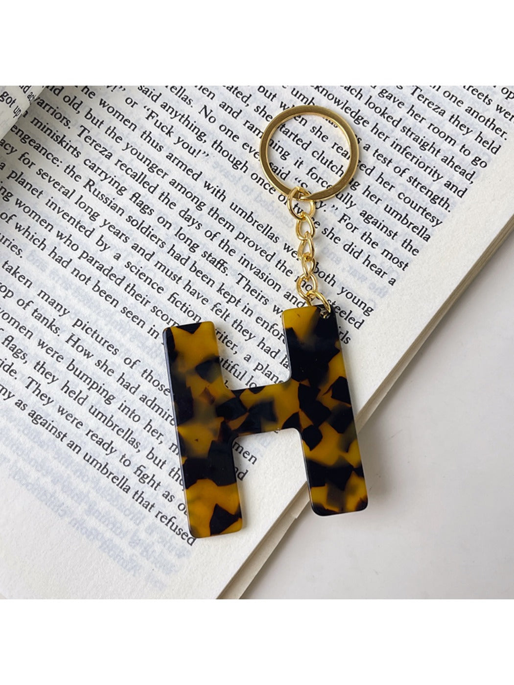 Keypus - Leopard Print Letter Keychain