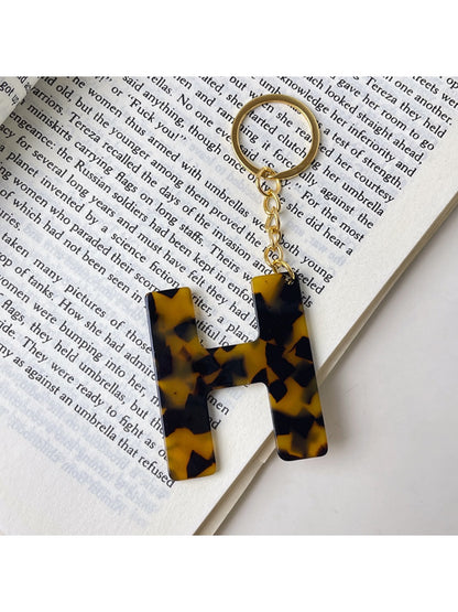 Keypus - Leopard Print Letter Keychain
