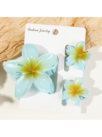 Beau - Gradient Frangipani Hair Clips Set