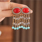 Earedge - Vintage Oval Rhinestone Tassel Earrings