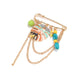 Brovia - Leaf Enamel Chain Statement Brooch