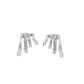 Earedge - Geometric Plated Alloy Curve Design Earrings