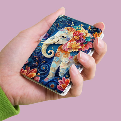 Mirroray - Foldable Elephant Print Handheld Makeup Mirror