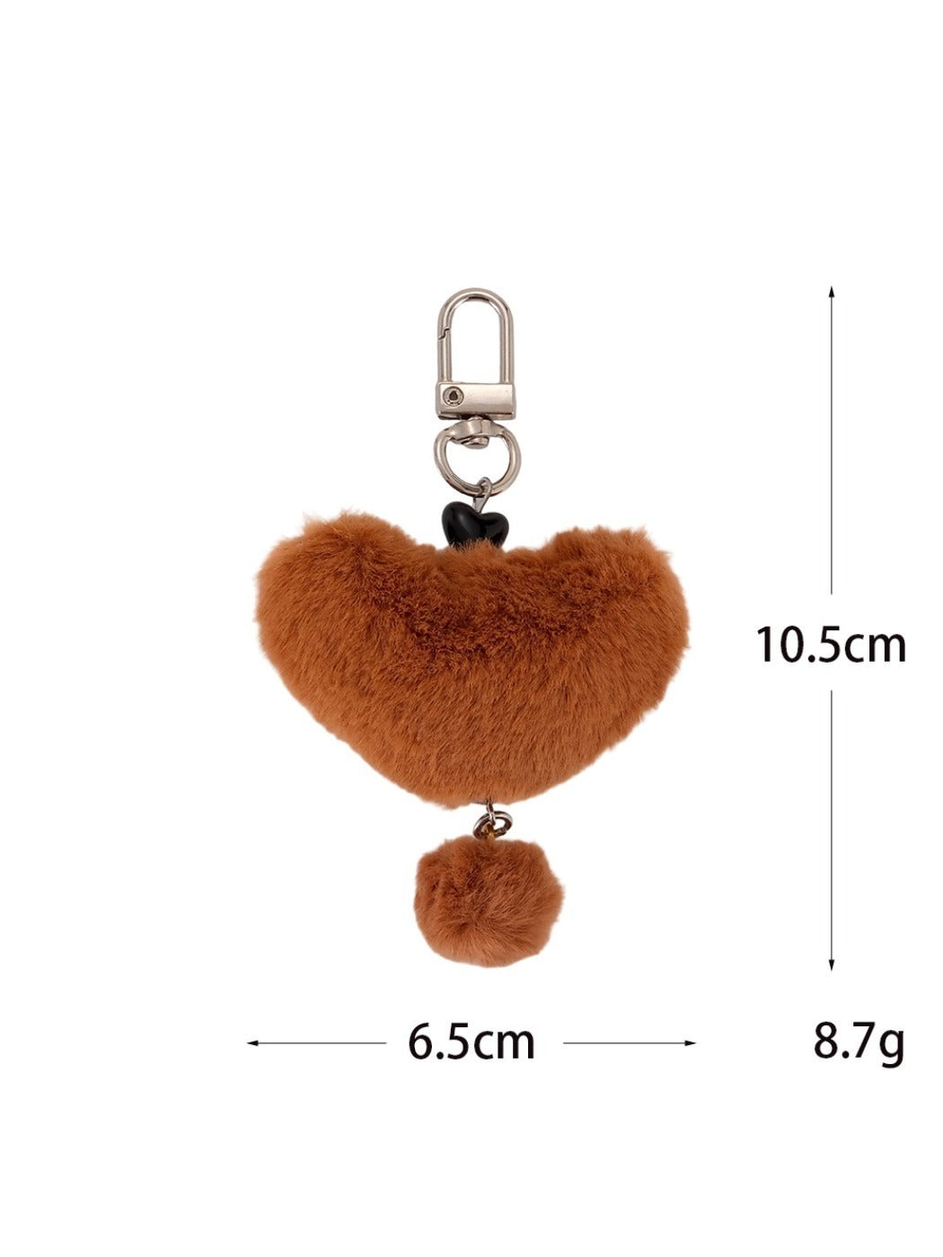 Keypus - Heart Fluffy Pom Pom Keychain