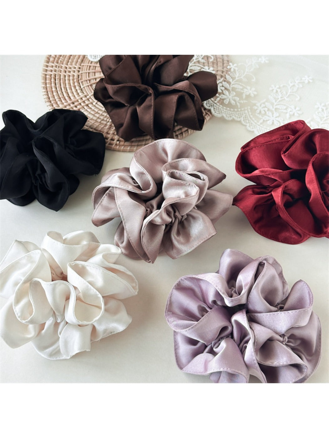 Gifty - Satin Crinkle Scrunchie Hair Tie