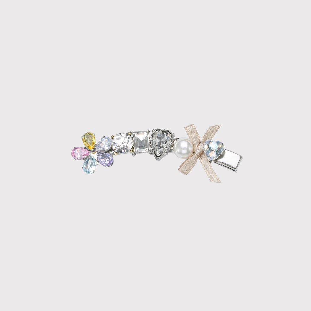 Beau - Sparkly Floral Bow Styling Hair Clip
