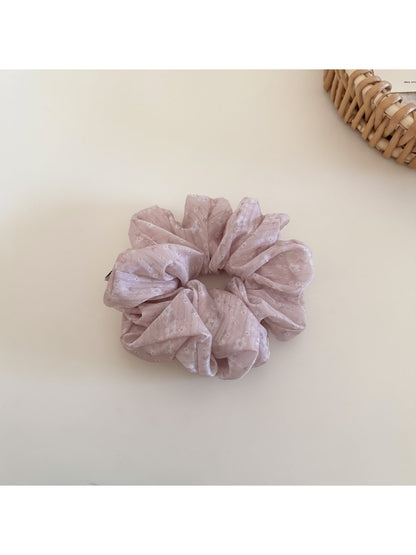 Gifty - Floral Print Polyester Ruffled Scrunchie