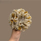 Gifty - Flower Print Ruffled Polyester Scrunchie