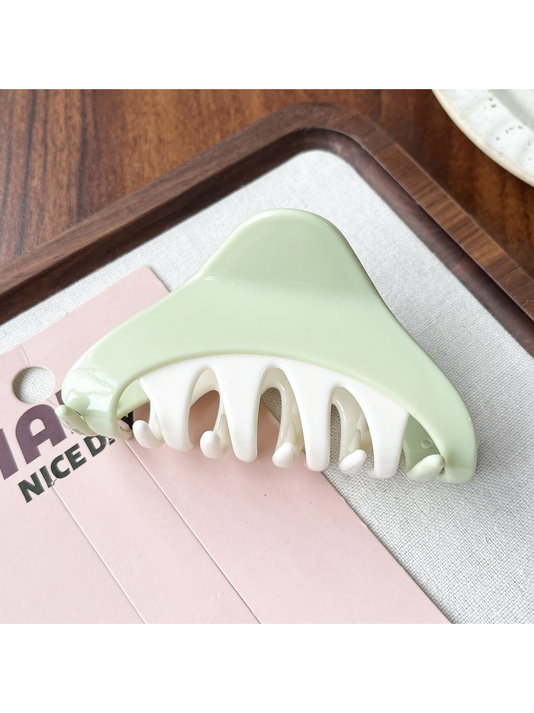 Beau - Modern Colorblock Ring Plastic Claw Clip