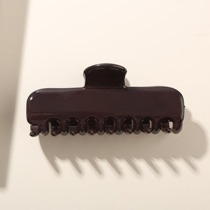 Beau - Retro Gloss Finish Rectangular Claw Hair Clip