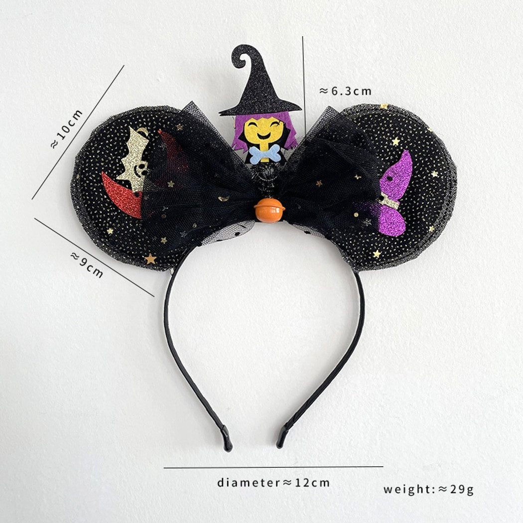 Gifty - Halloween Pumpkin Ghost Lace Dress-Up Headband