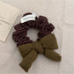 Gifty - Simple Bow Striped Scrunchie