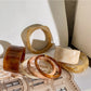Lovra vintage ombre wide cuff bangle bracelet worn on wrist