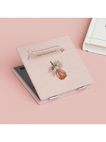 Mirroray - Minimalist Rose Motif Compact Mirror