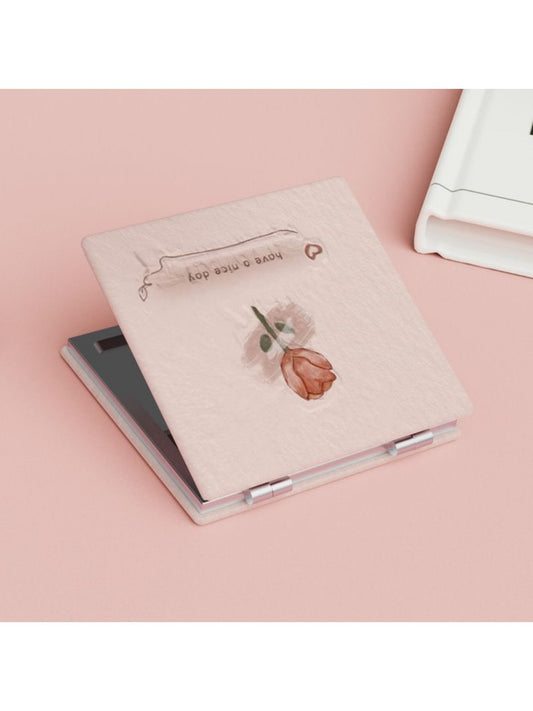 Mirroray - Minimalist Rose Motif Compact Mirror