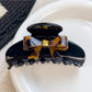 Beau - Curved Bow Design Acetate Hair Claw Clip