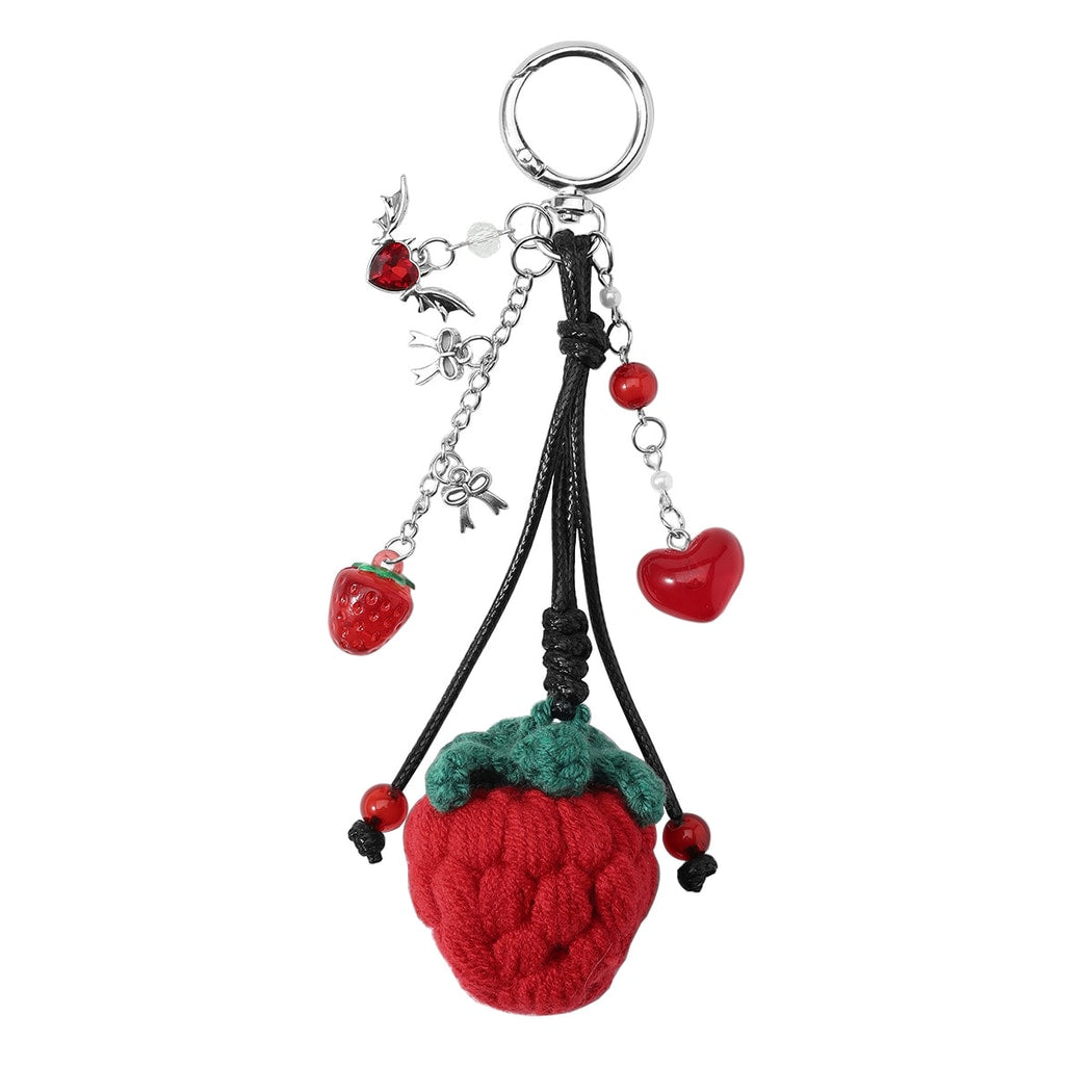 Keypus - Sweet Strawberry Bow Accent Keychain