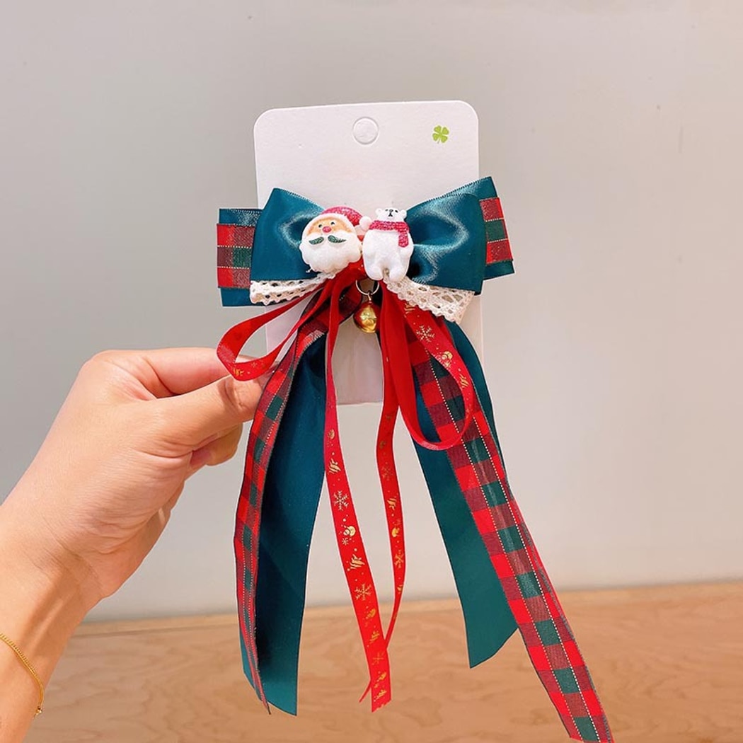 Beau - Bright Christmas Theme Bow Decorative Hair Clip