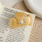 Beau - M-Shaped Acetate Letter Detail Claw Clip
