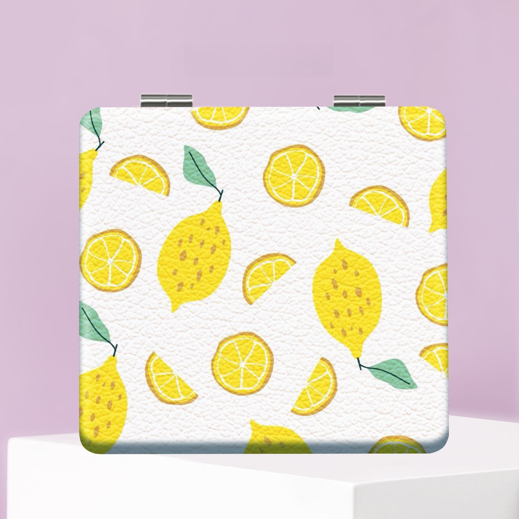 Mirroray - Foldable Fruit and Bow Print Makeup Mirror