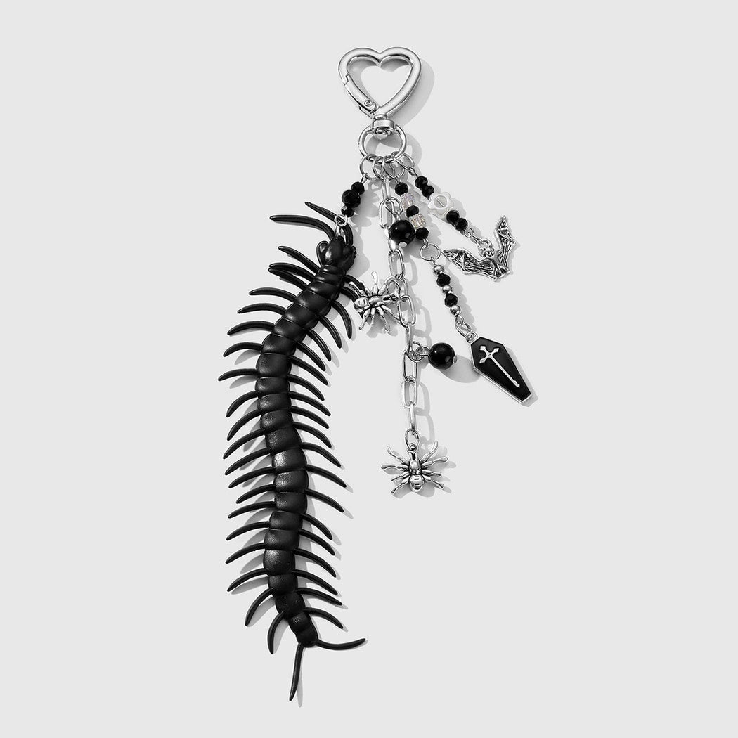 Keypus - Halloween Centipede and Cross Keychain